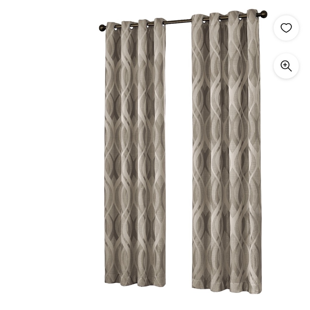 Eclipse Caprese Geometic Wave Blackout Thermalayer Grommet Single Panel 52" x84"